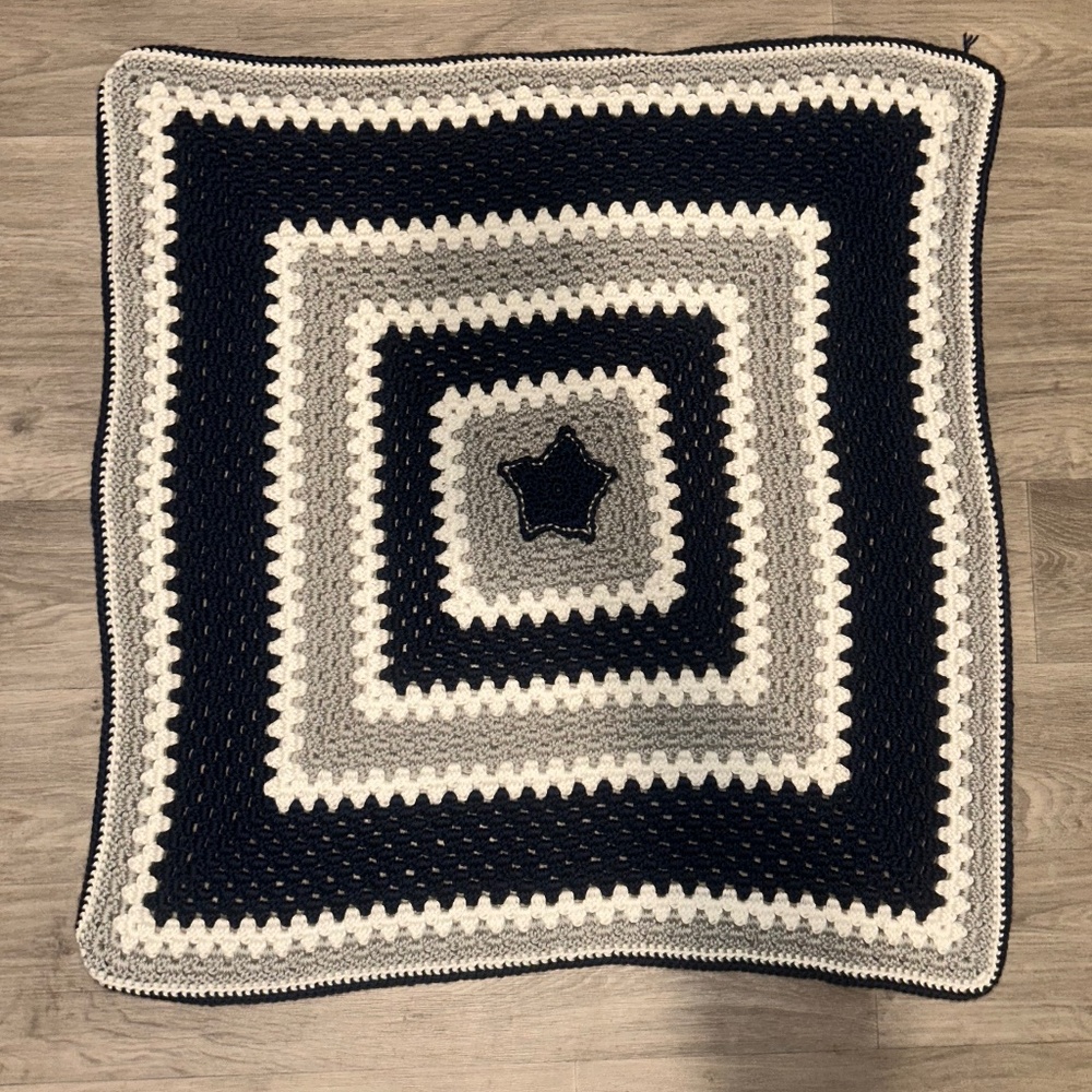 Crochet Baby Blanket Dallas Cowboy Themed